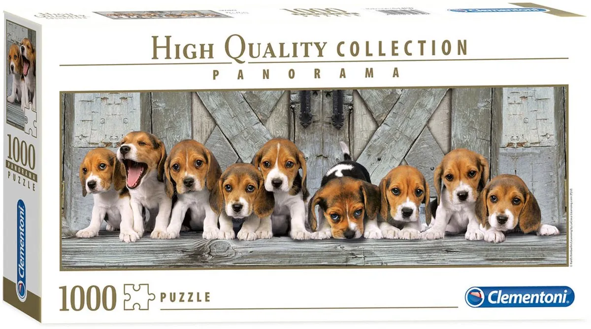Clementoni Beagles Panorama Puzzel 1000 Stukjes - Multicolor