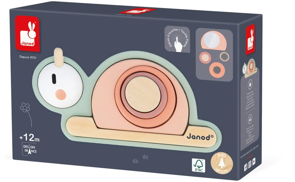 Janod Sweet Cocoon Sensorische Houten Slak