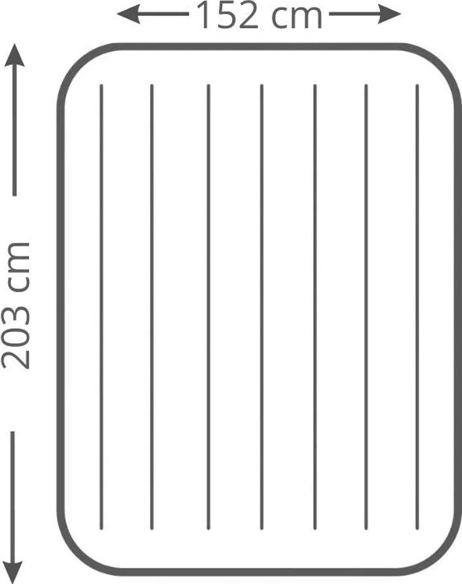 Intex Prime Comfort Luchtbed 2 Persoons GKD - 203x152x51cm - Grijs