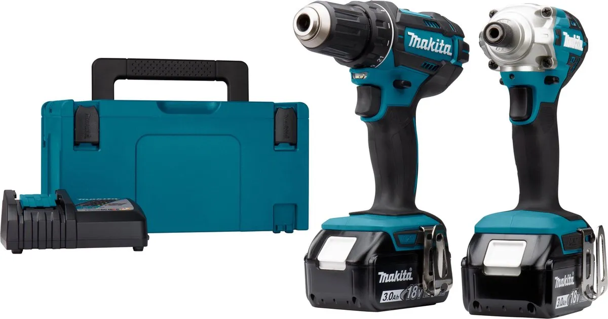 Makita DLX2339J 18V Accu Combiset - Boormachine & Slagschroevendraaier - 2x 3.0Ah
