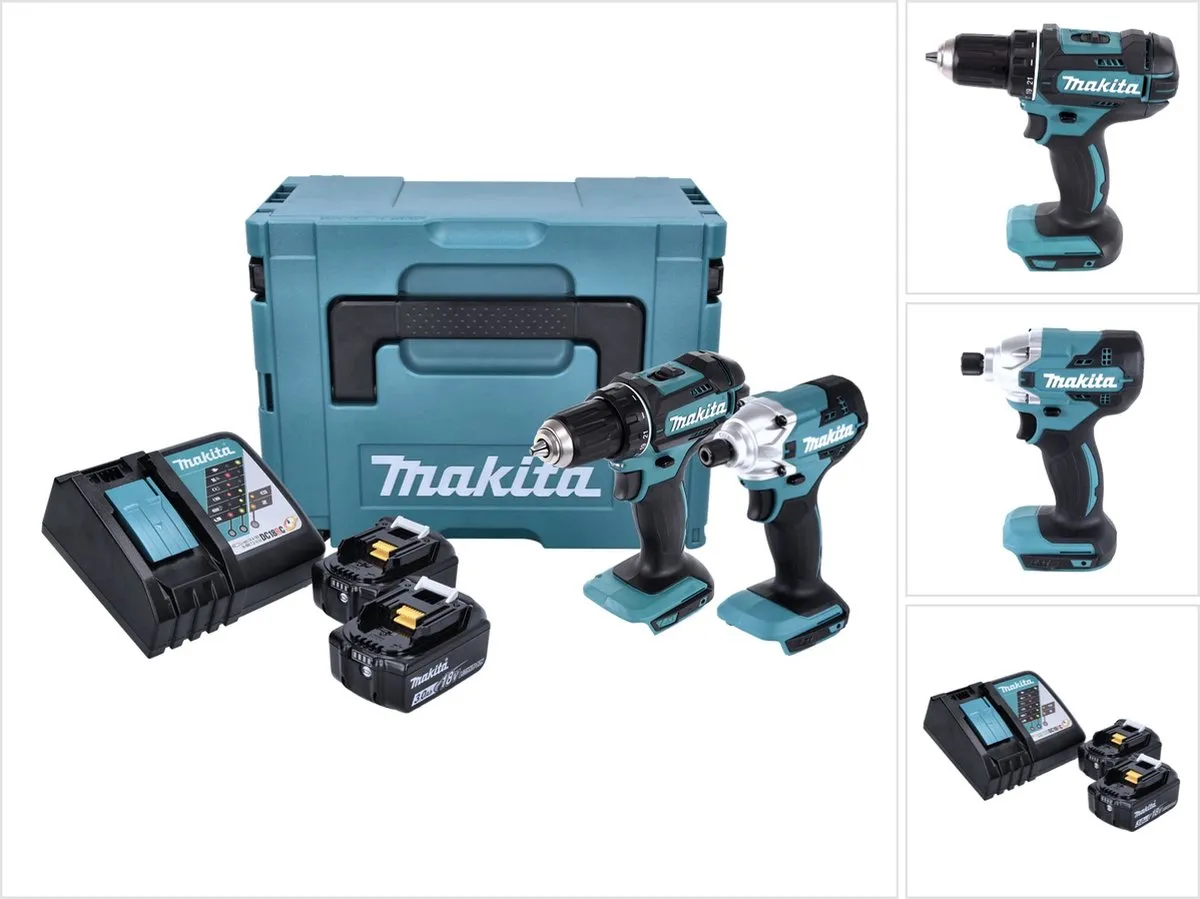 Makita DLX2339J 18V Accu Combiset - Boormachine & Slagschroevendraaier - 2x 3.0Ah