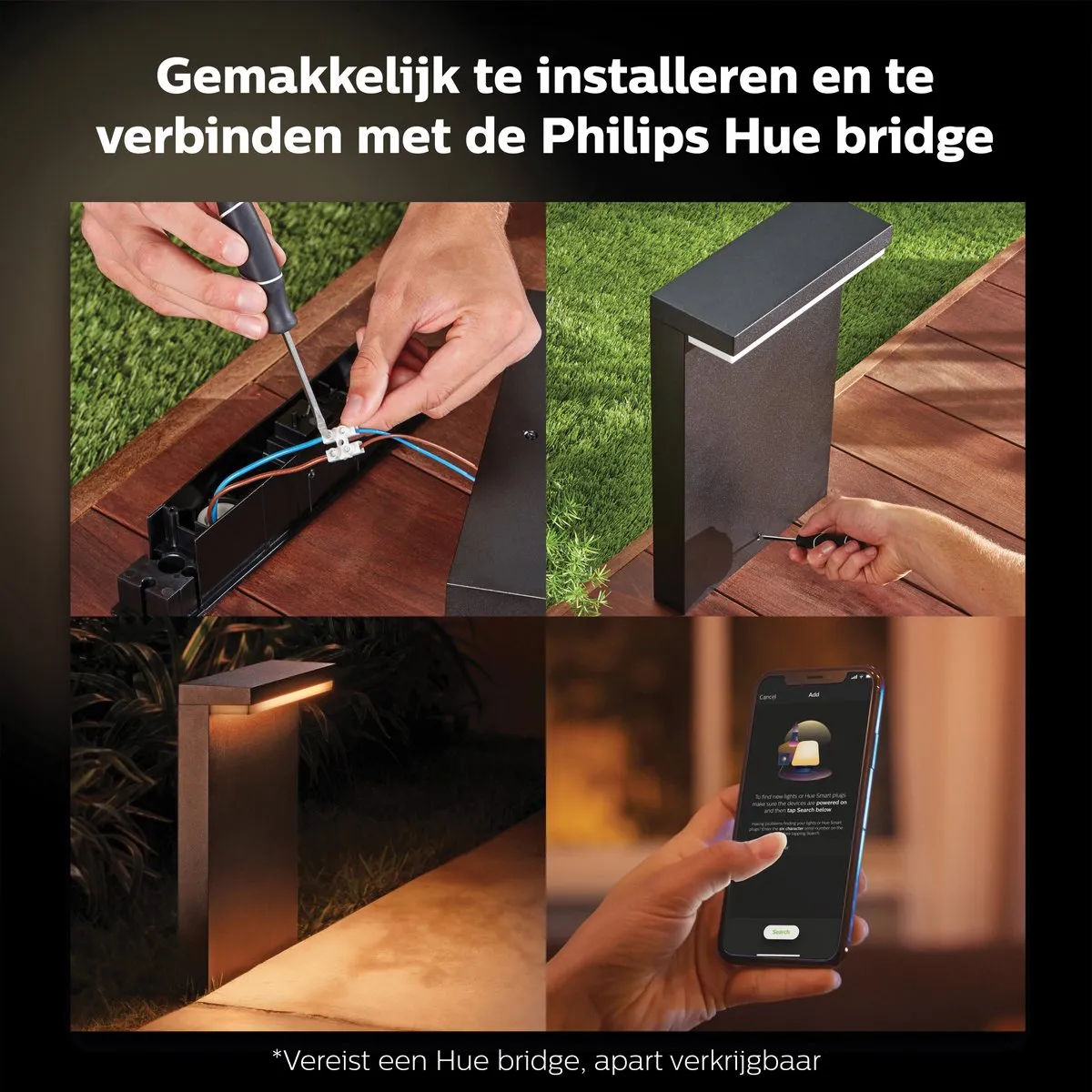 Philips Hue Nyro Sokkellamp - Zwart - afbeelding 6 van 6