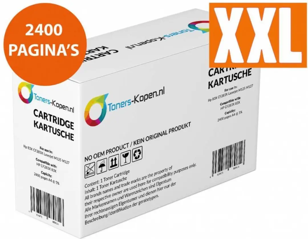 HP CF283X Toner Zwart - 2400 Pagina's