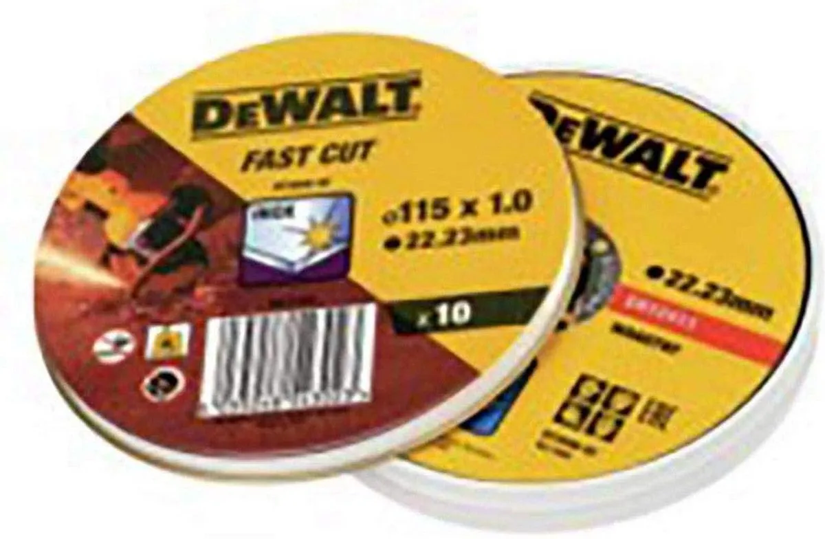 DeWalt Fast Cut DT3506-QZ Snijschijf 115mm Metaal - 10 Stuks