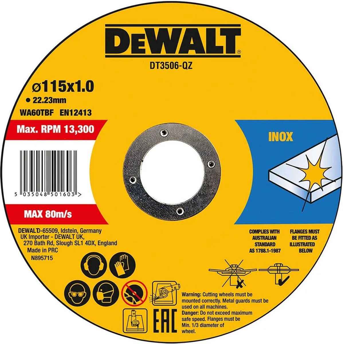 DeWalt Fast Cut DT3506-QZ Snijschijf 115mm Metaal