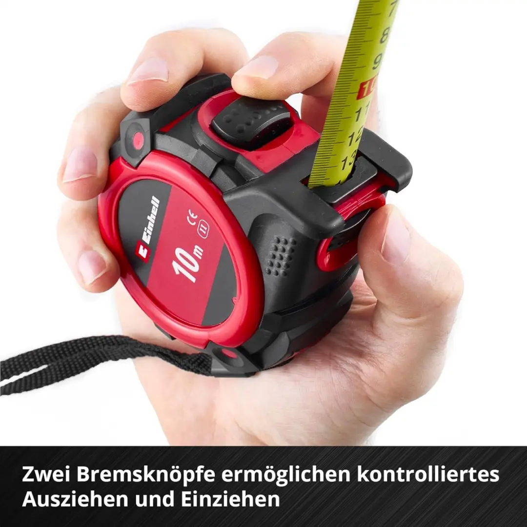 Einhell Meetlint 10m Autolock - Magnetische haak - Nylon coating