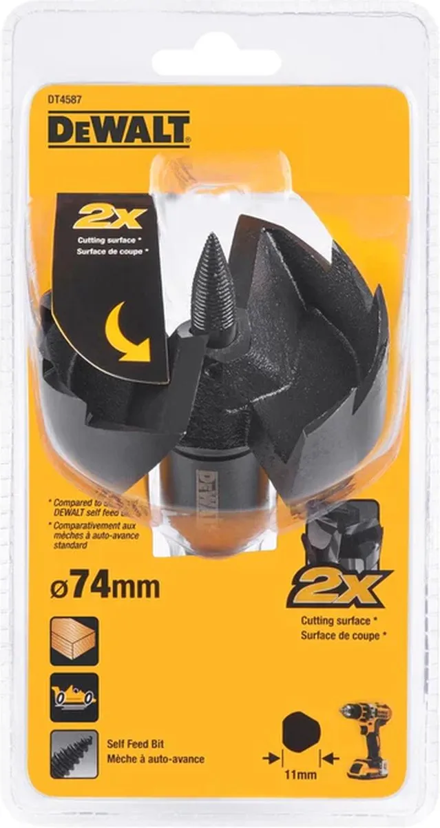 DeWalt DT4587 Cilinderkopboor 74mm - Hout