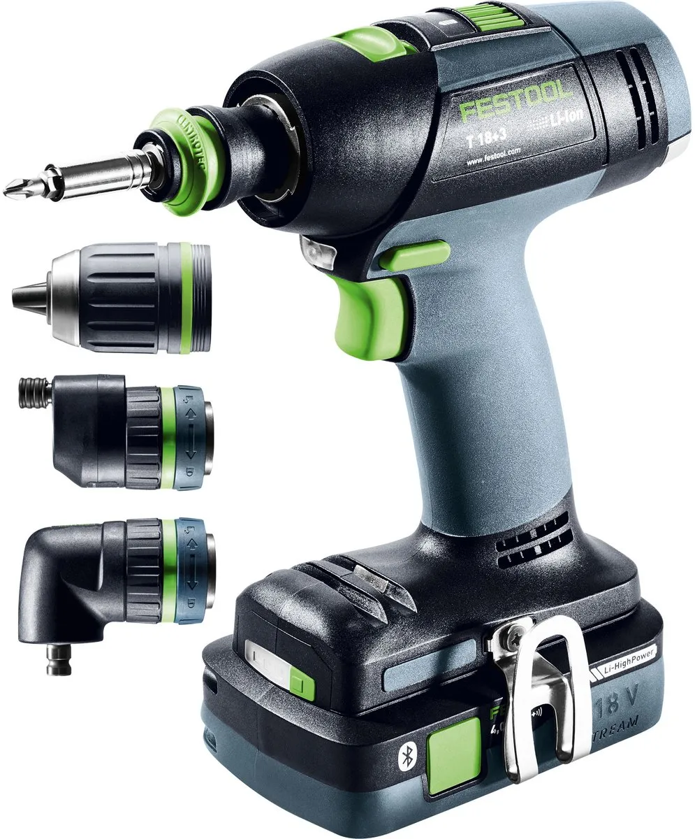 Festool T 18+3 HPC 577609 Accu Schroefboormachine 18V - 2x 4,0Ah - afbeelding 5 van 6