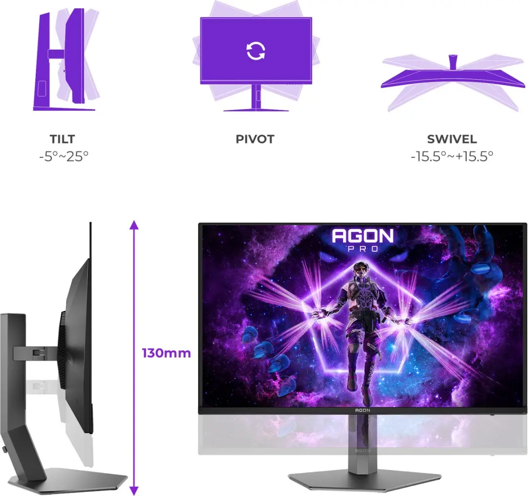 AOC AGON PRO AG326UZD2P Monitor 31.5" 4K - Zwart