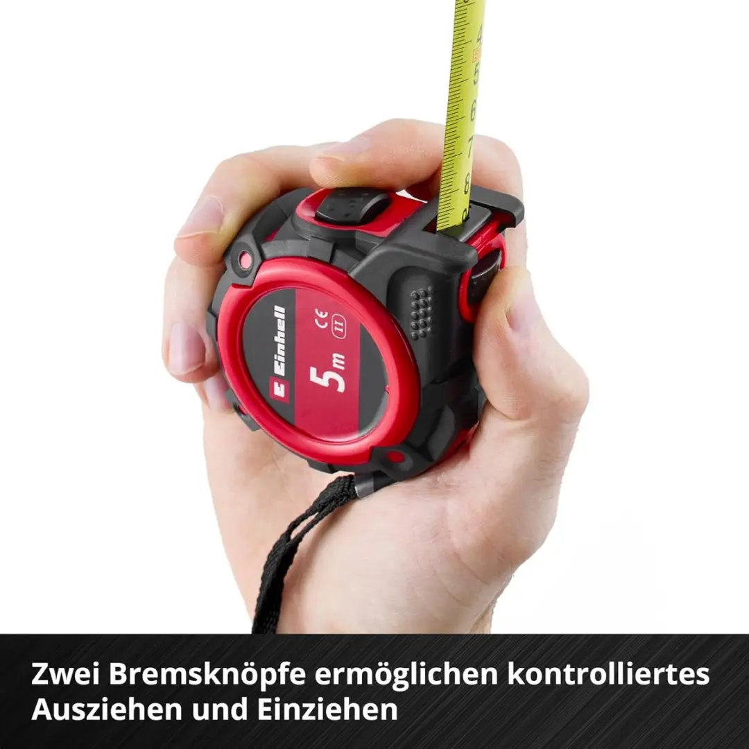 Einhell Meetband 5m Autolock - Magnetisch - Nylon Coating