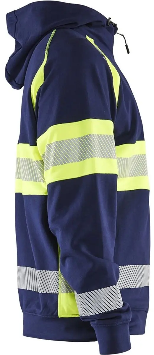 Blåkläder 3552-1158 High Vis Sweatshirt - XS - Marine/High Vis Geel
