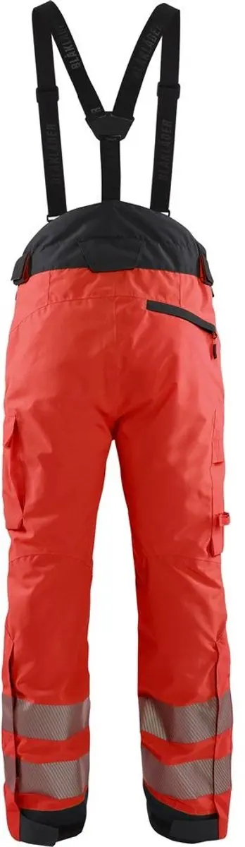 Blåkläder 1875-1977 Winterwerkbroek 4XL - High Vis Rood/Zwart