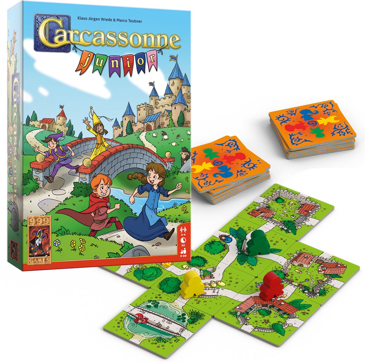 999 Games - Carcassonne - Junior - Bordspel - Vanaf 4 jaar - Kinderspel - Gezelschapsspel - Educatief spel