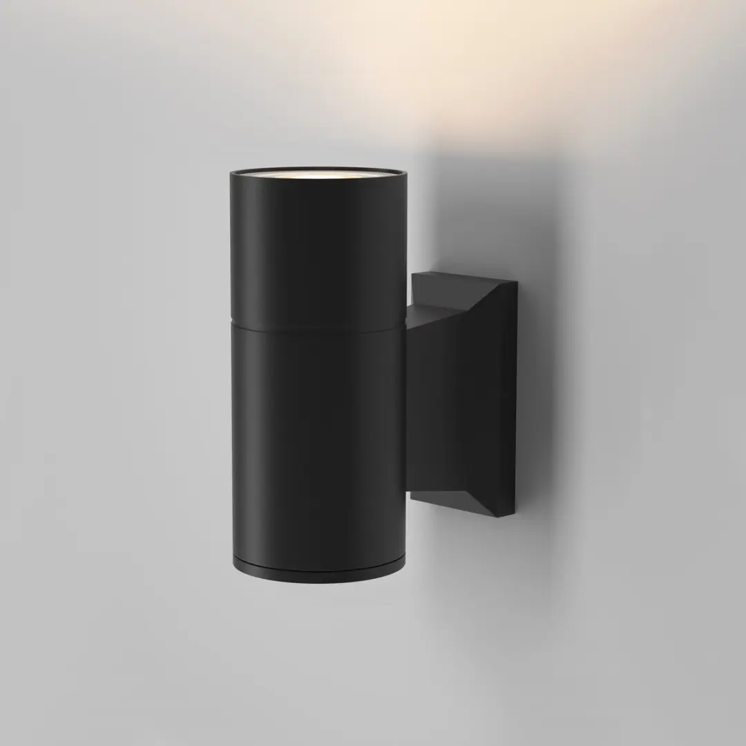 Maytoni Outdoor Wandlamp Bowery Ø6,4cm - Zwart