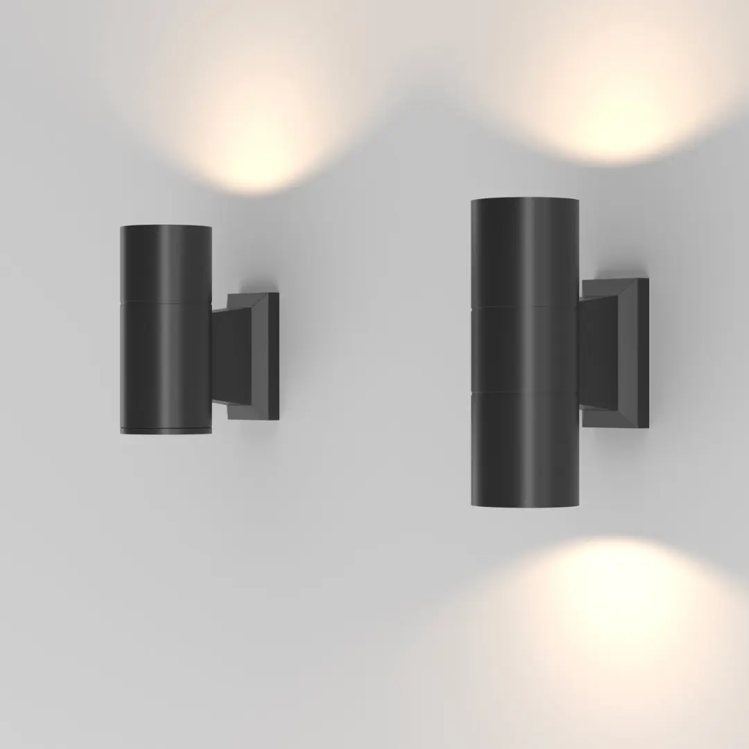 Maytoni Outdoor Wandlamp Bowery Ø6,4cm - Zwart