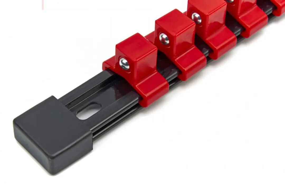 HBM 6-delige Kunststof Doppenrails Set - 86 Stuks 1/4-3/8-1/2"