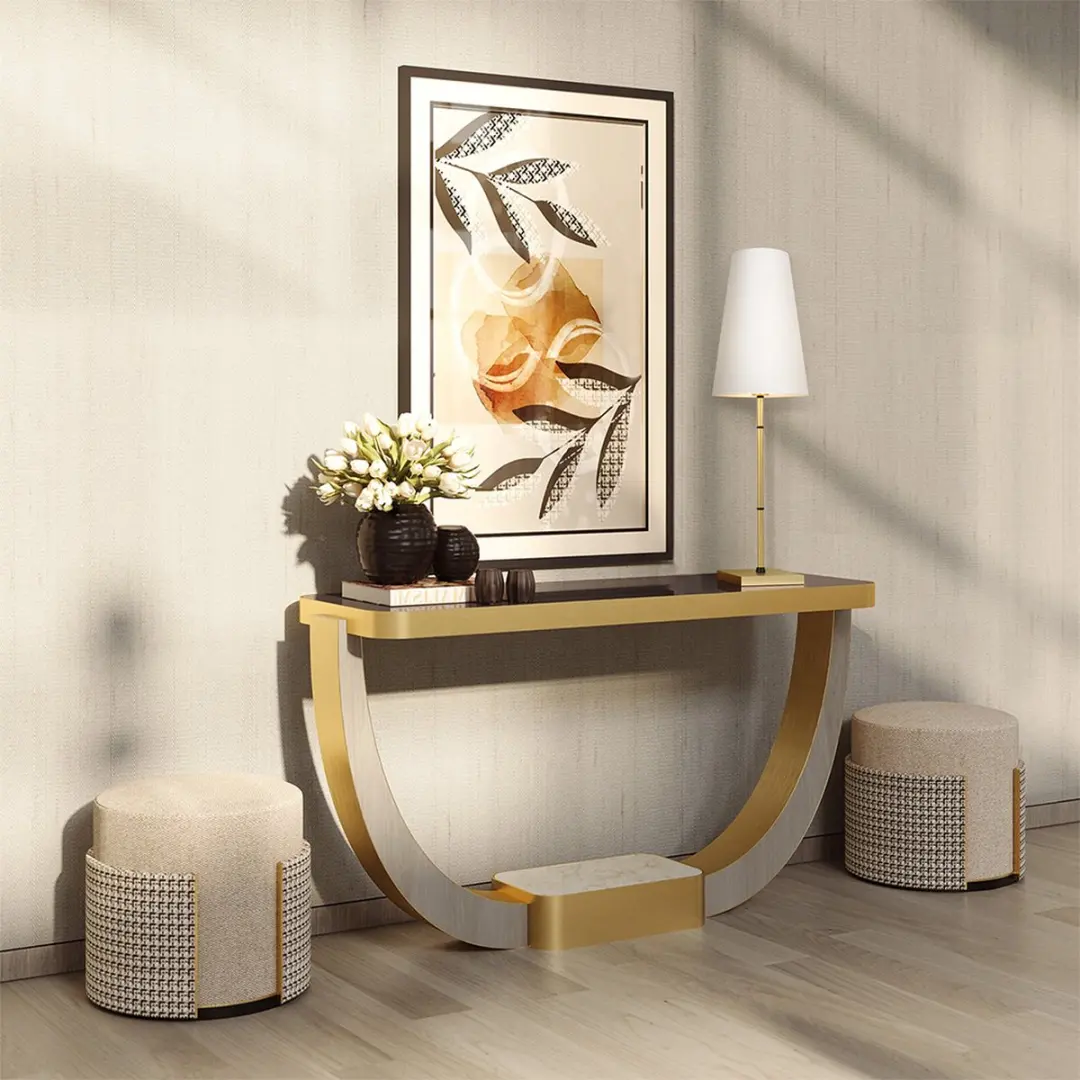 Maytoni Zaragoza Tafellamp - Ø16,5cm - Goud