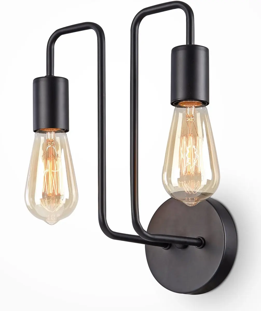 Maytoni Gilbert Wandlamp - 2 Lichtpunten - Zwart