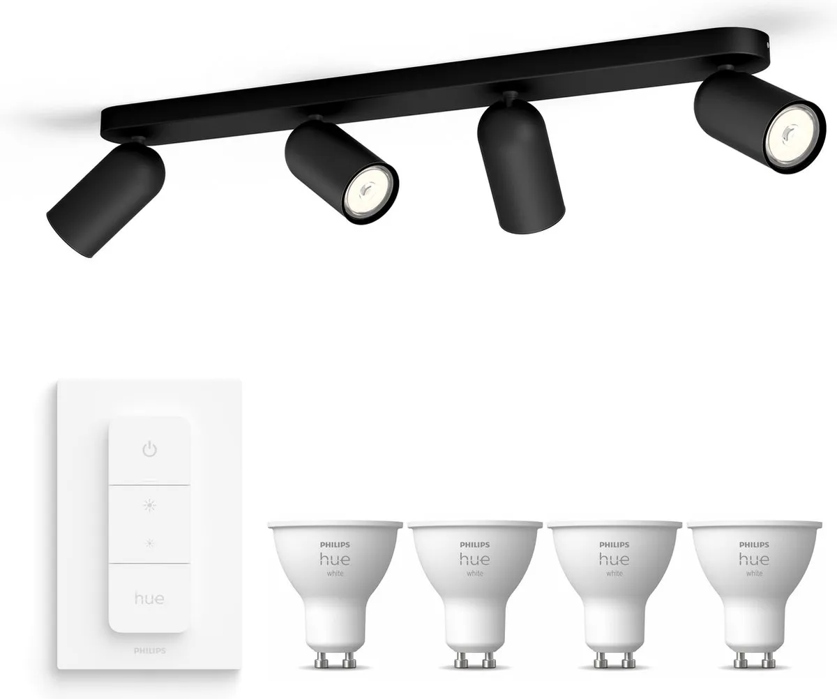 Philips Hue Pongee Opbouwspot Zwart