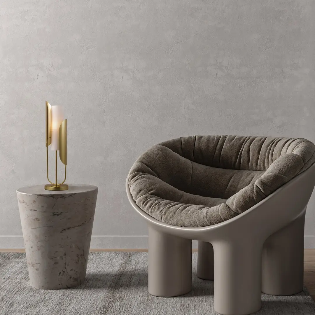 Maytoni Cipresso Tafellamp - Goud Ø20cm