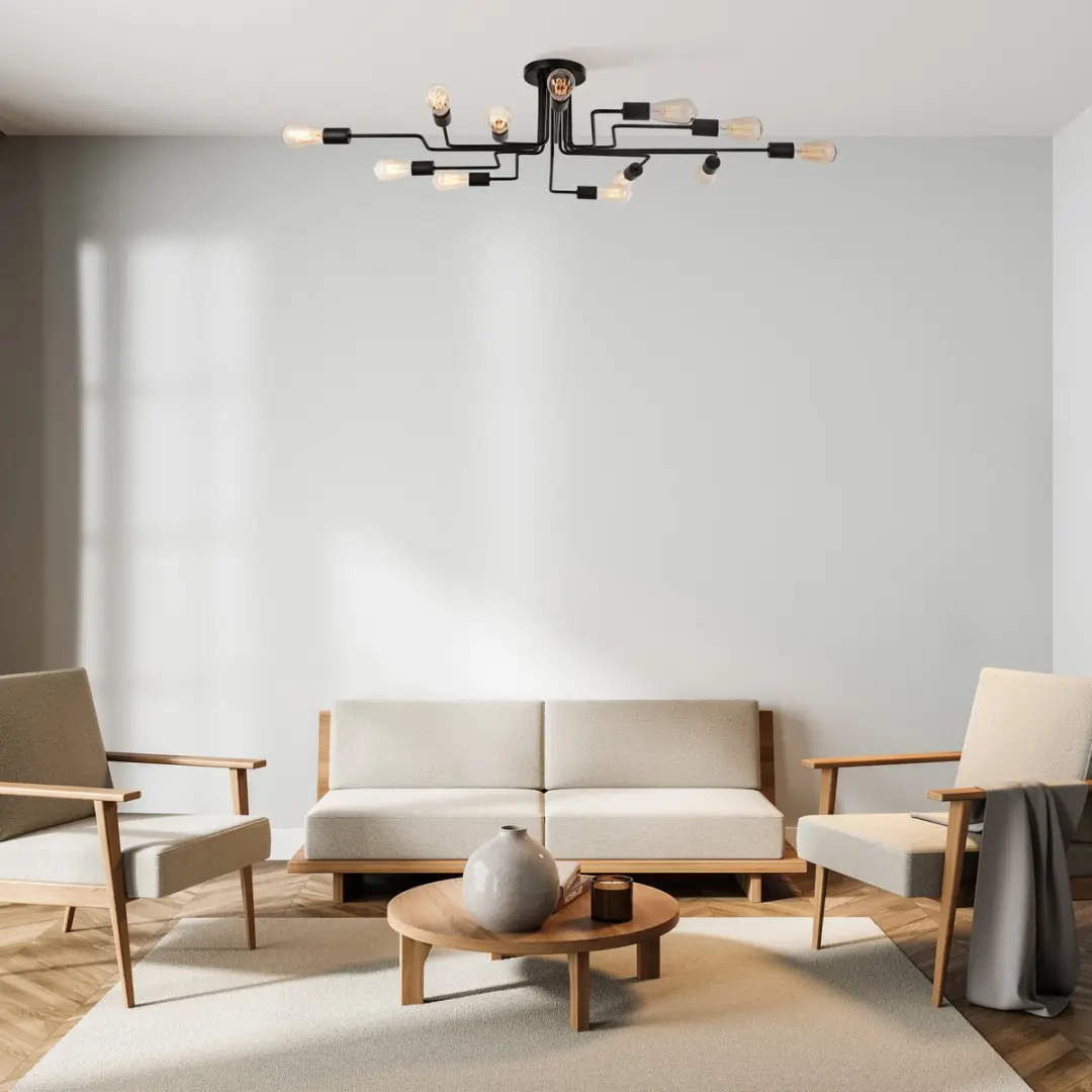 Maytoni Gilbert Plafondlamp - 8 Lichtpunten Zwart