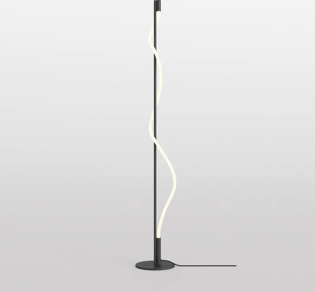 Maytoni Tau Vloerlamp - Zwart - Ø22cm