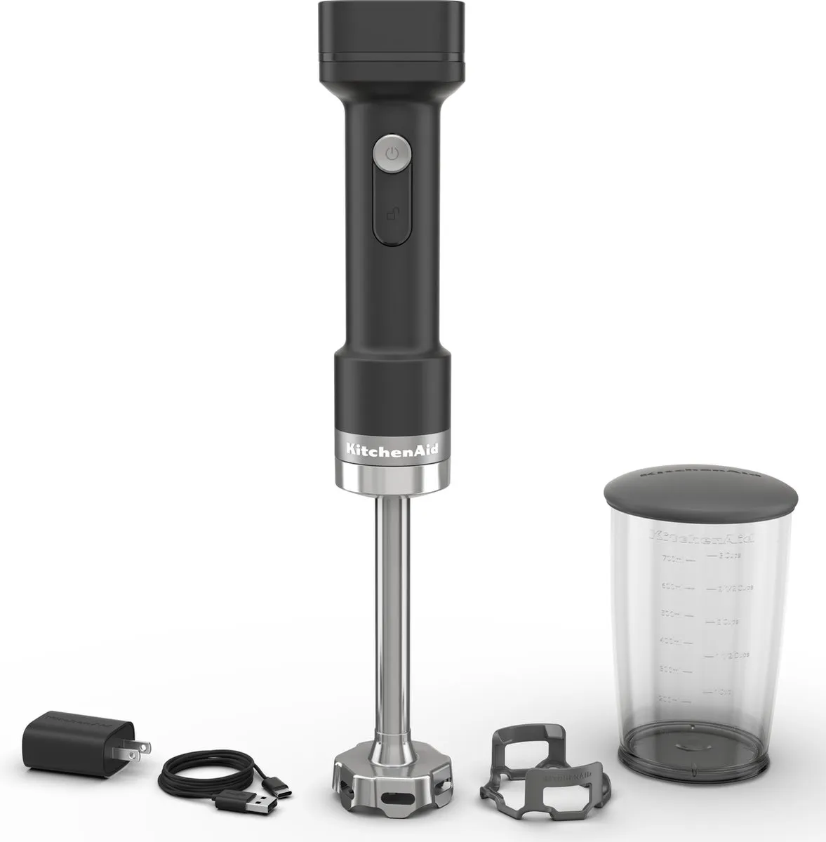 KitchenAid Go 5KHBRV00BM Staafmixer 700ml - Zwart