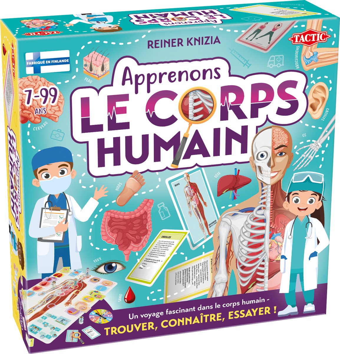 Tactic Apprenons Le Corps Humain - Bordspel - Let´s learn Our Amazing Body (FR)