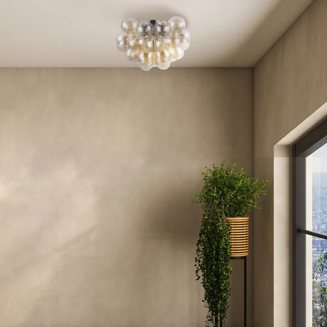 Maytoni Balbo Plafondlamp - 8x28W - Ø50cm - Nikkel