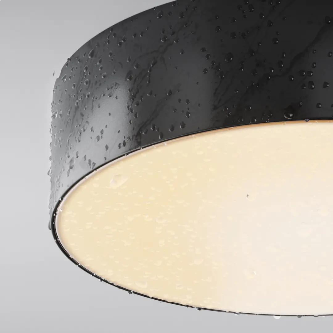 Maytoni Outdoor Plafondlamp Zon IP - Ø22cm - Zwart