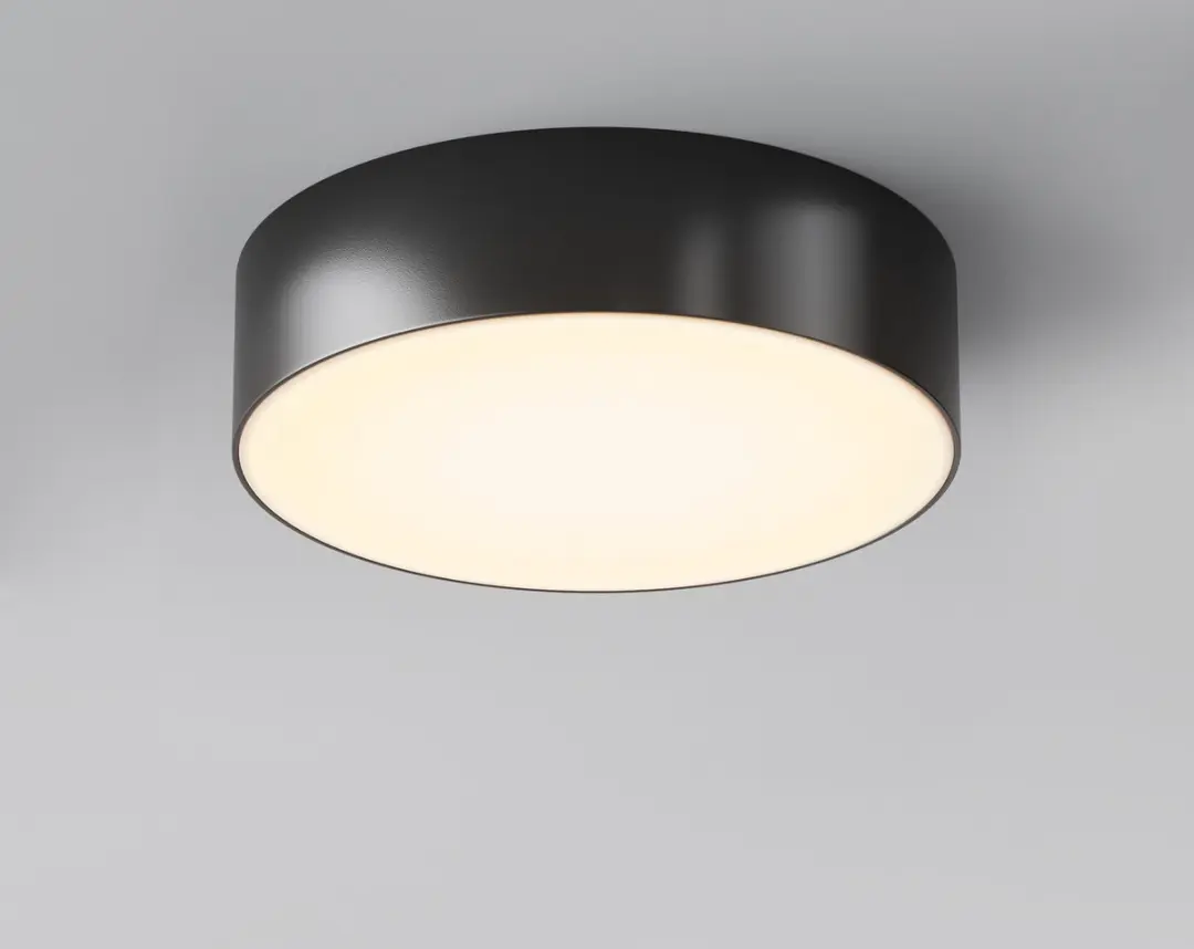 Maytoni Outdoor Plafondlamp Zon IP - Ø22cm - Zwart