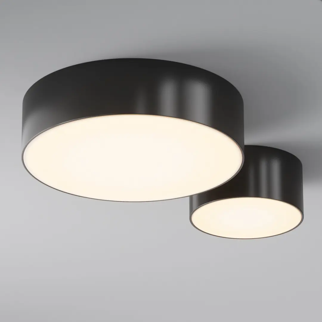 Maytoni Outdoor Plafondlamp Zon IP - Ø22cm - Zwart