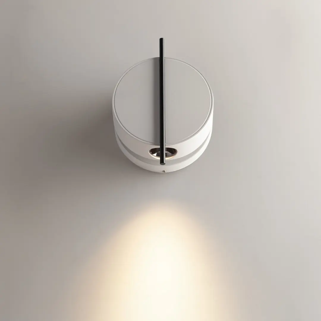 Maytoni Nuance Wandlamp - Ø10cm - Wit/Messing