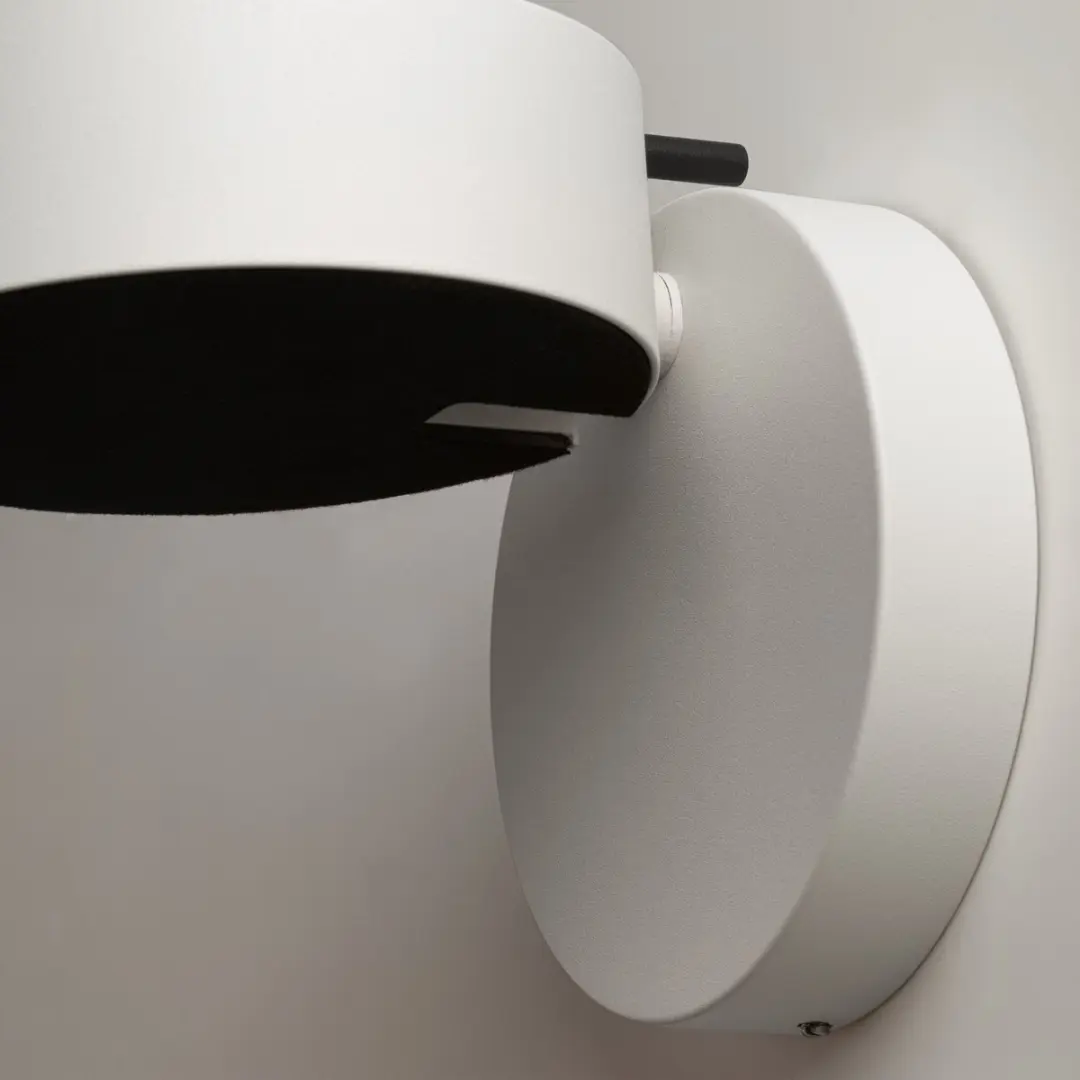 Maytoni Nuance Wandlamp - Ø10cm - Wit/Messing