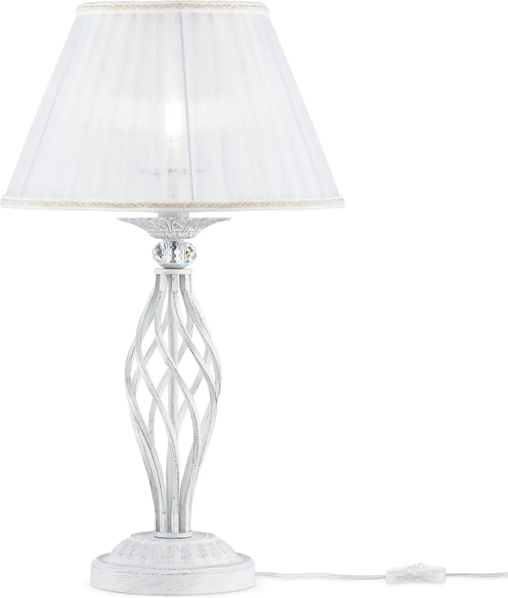 Maytoni Grace Tafellamp - Ø32cm - Wit/Goud