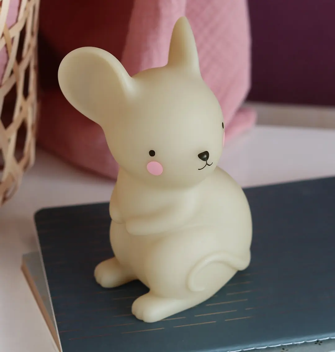 A Little Lovely Company Muis Kinderlampje - 1 Lichtpunt - Beige