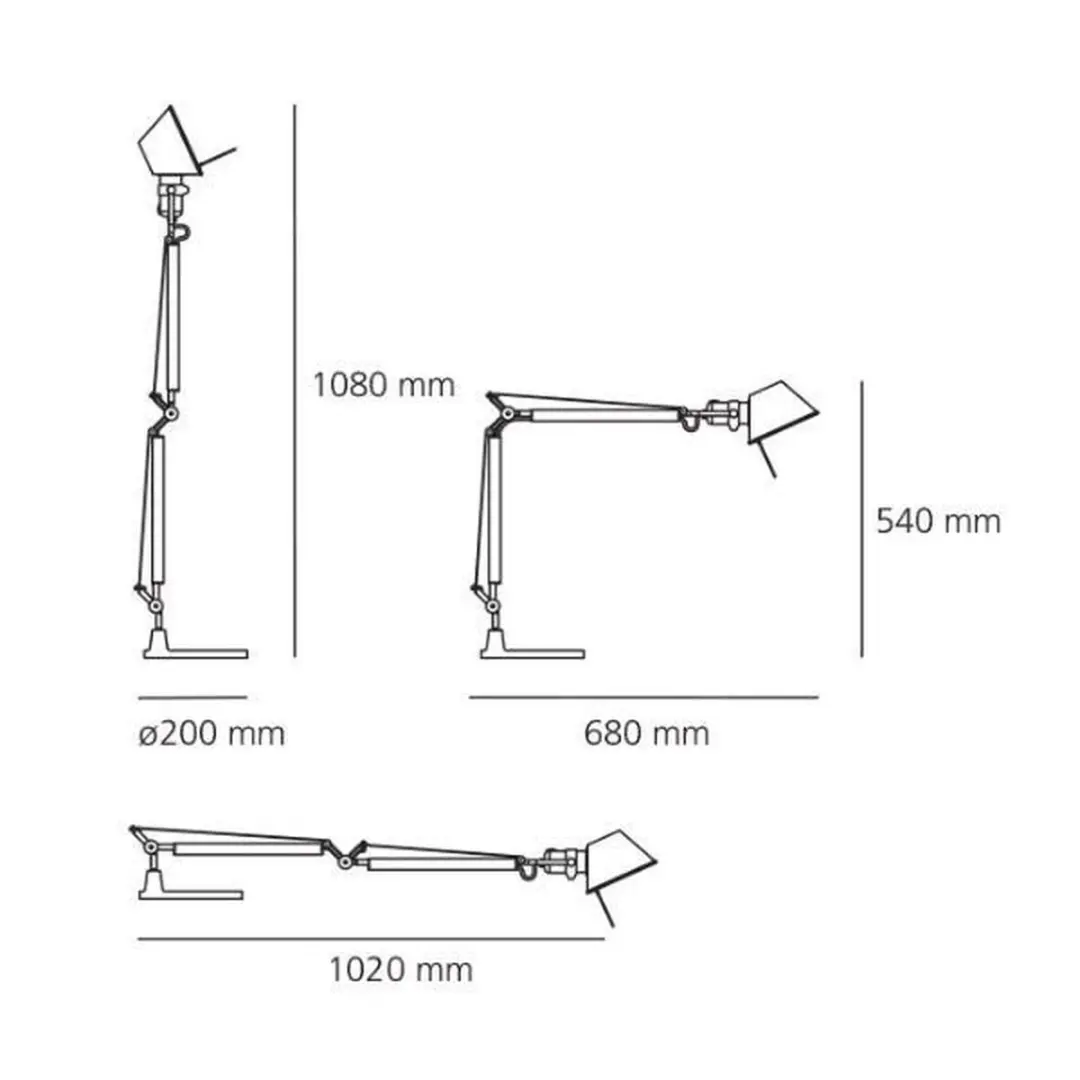 Artemide Tolomeo Mini Tafellamp - Zwart