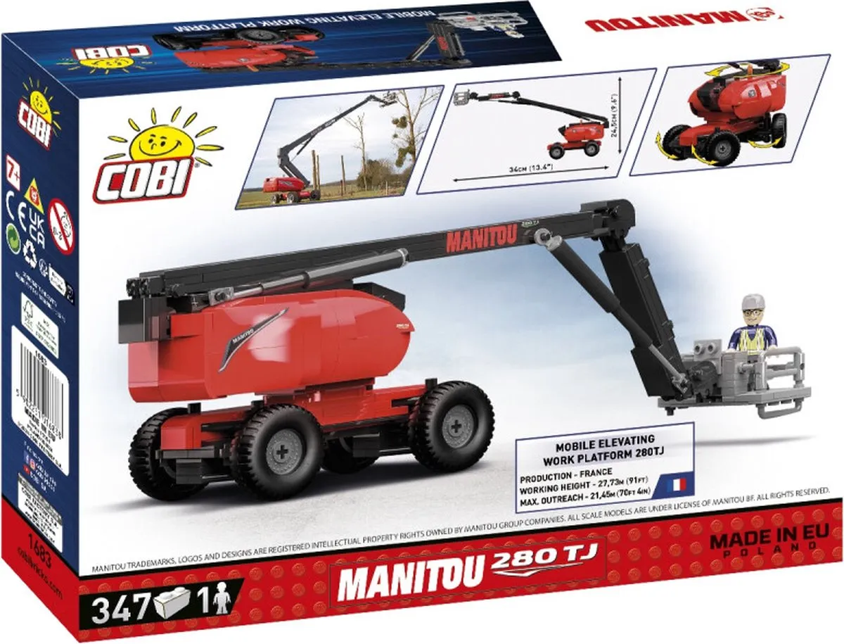Cobi Manitou 280TJ Hoogwerker 1683 - 347 Stukken - Meerkleurig