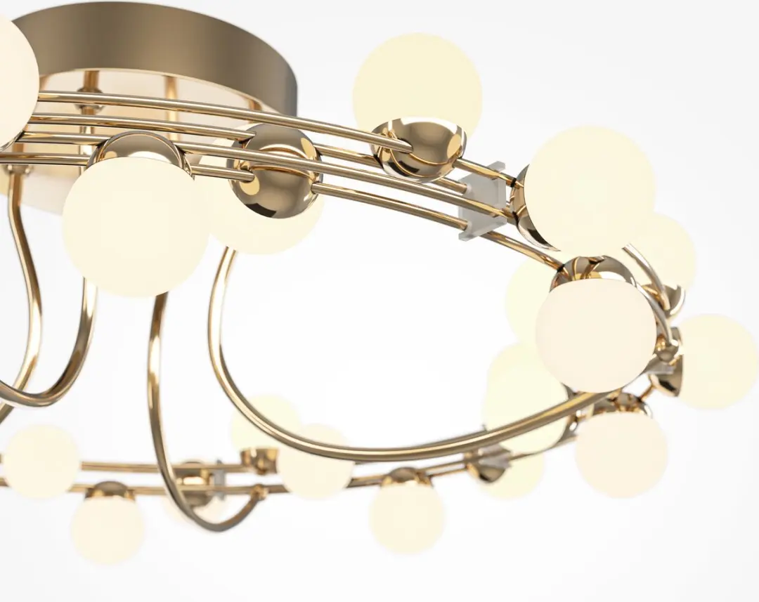 Maytoni Tessara Plafondlamp - Goud Ø60cm