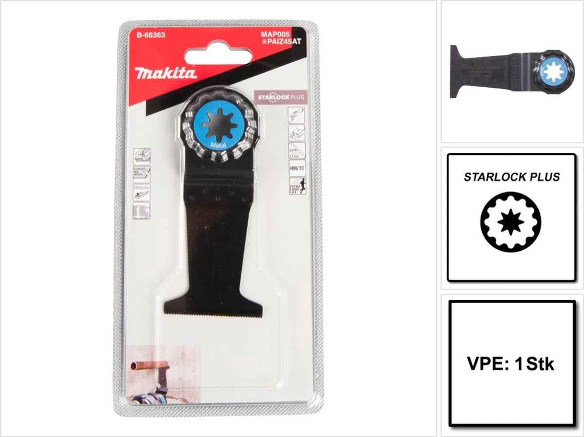 Makita MAP005 Invalzaagblad 45x50mm RVS