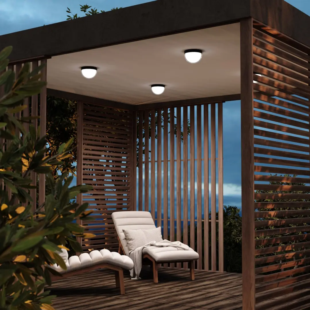 Maytoni Outdoor Plafondlamp Mon Ø18cm - Grafiet