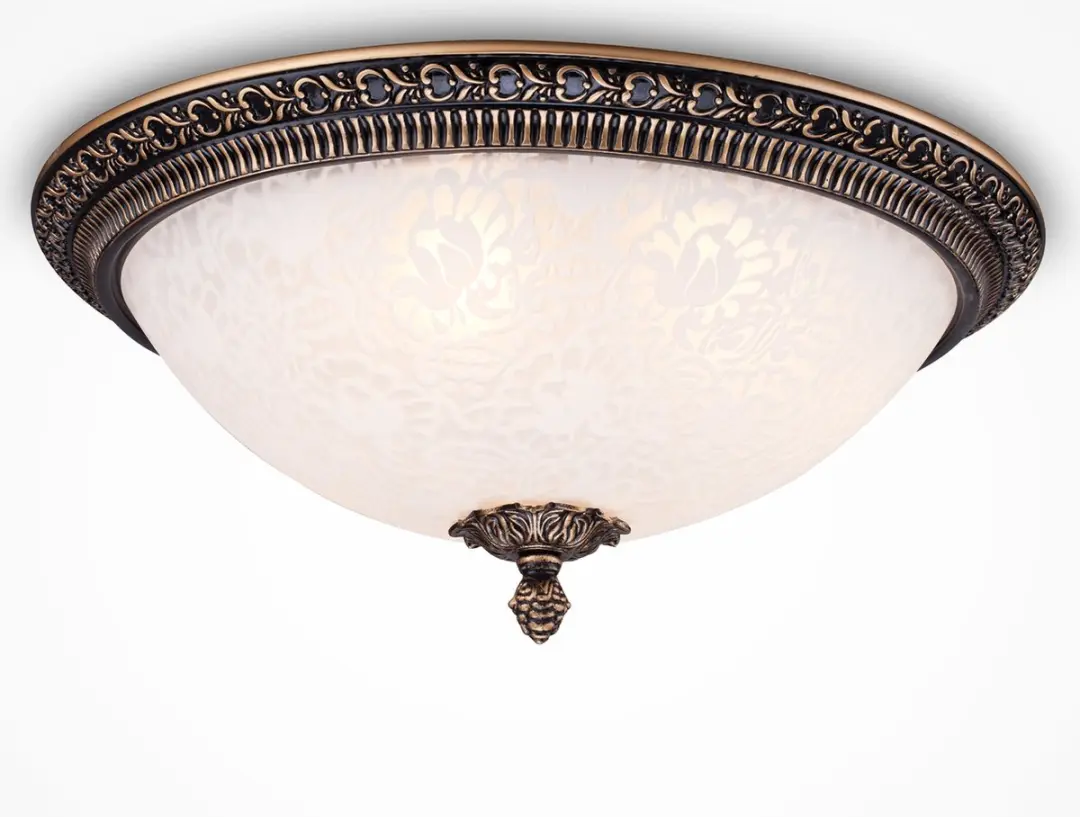 Maytoni Pascal Plafondlamp - 3x40W - Ø37cm - Bronzen antiek