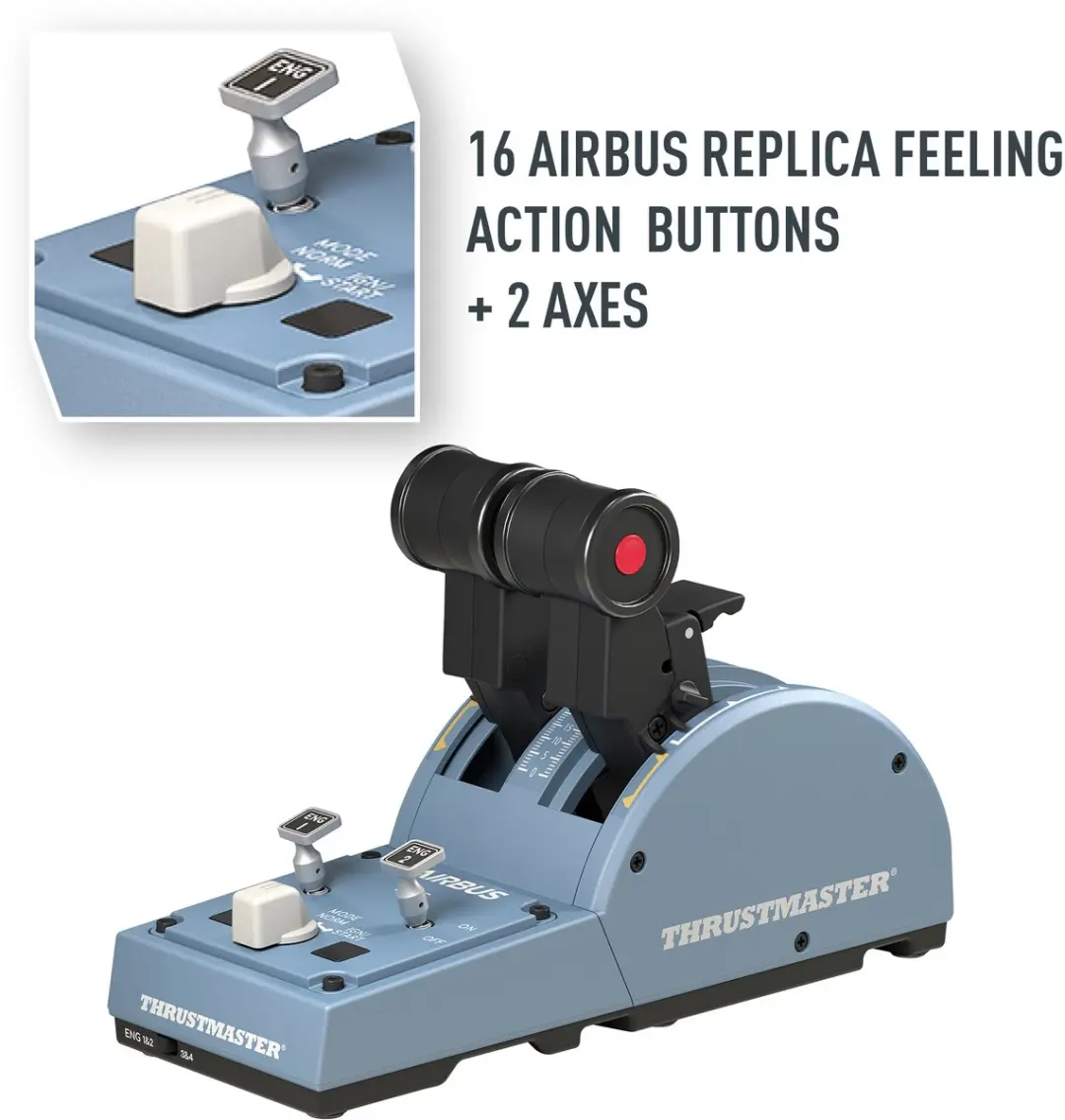 Thrustmaster TCA Officer Pack Airbus Edition - Blauw/Grijs/Zwart