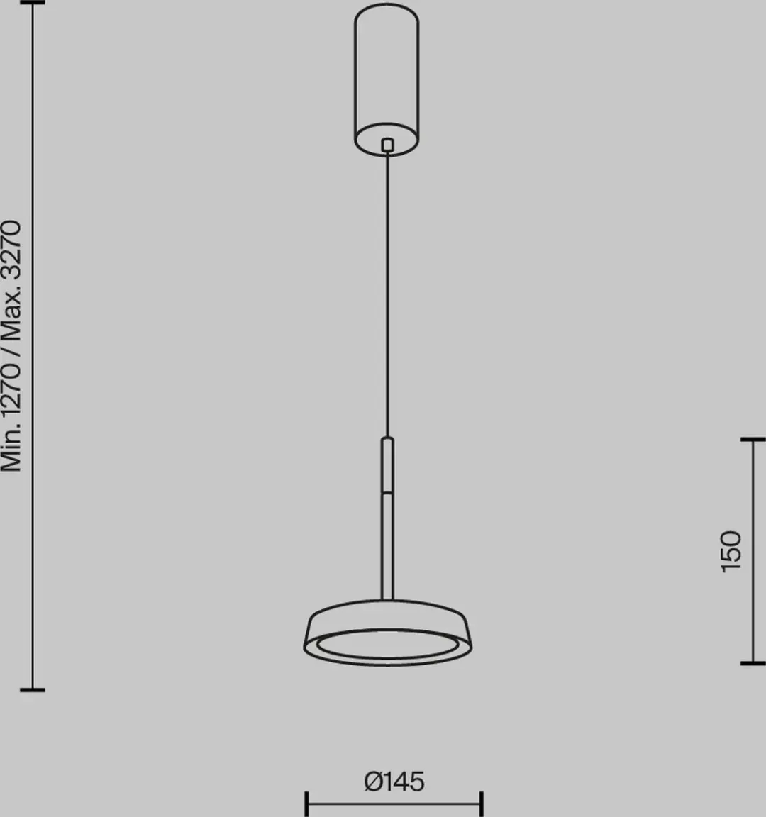 Maytoni El Hanglamp - Zwart - Ø15,3cm