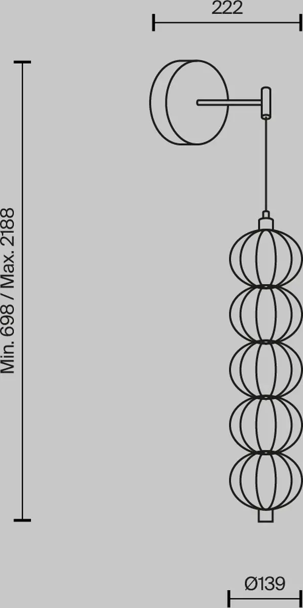 Maytoni Wandlamp Golden Cage Goud