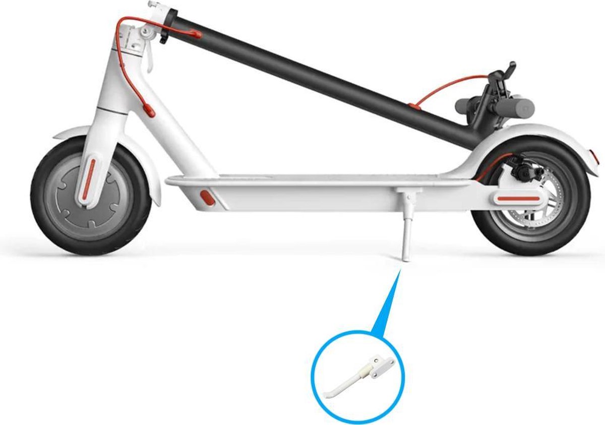 Standaard voor Xiaomi M365 (PRO) - M365 Accessoires - Elektrische step - Stevig - Step neerzetten - Wit
