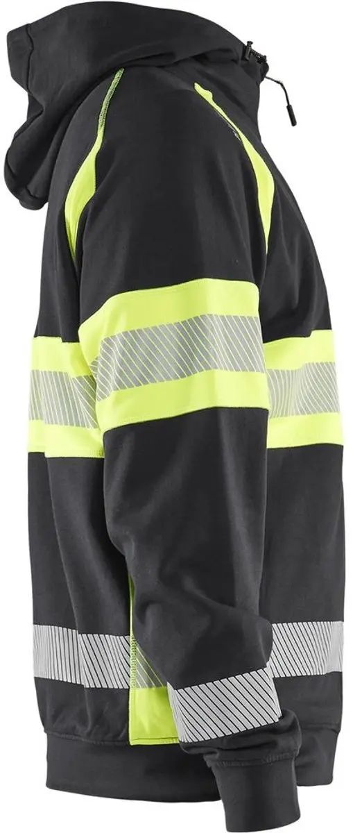 Blåkläder 3552-1158 High Vis Sweatshirt - Zwart/Geel - XL
