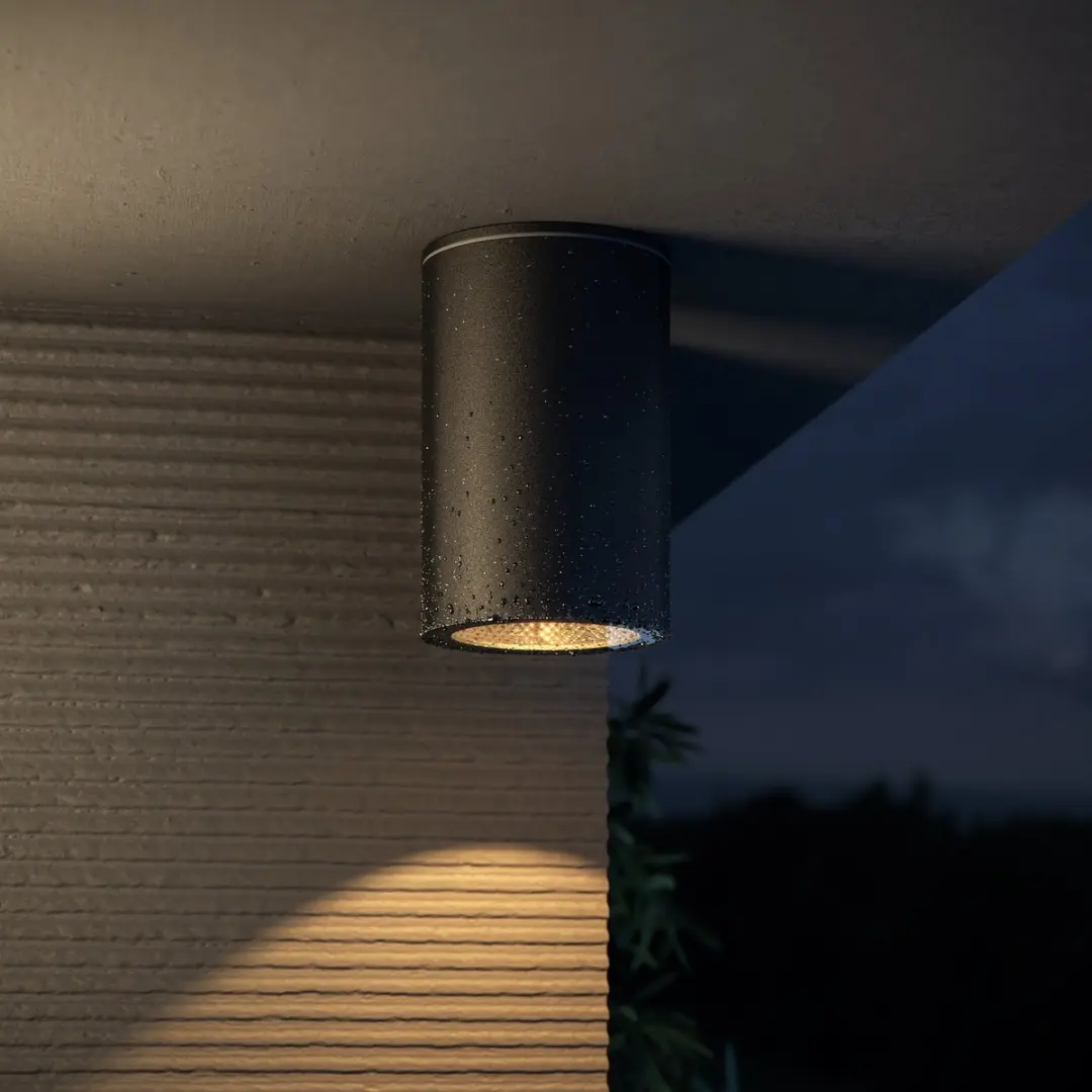 Maytoni Outdoor Plafondlamp Roll Ø6,5cm - Zwart