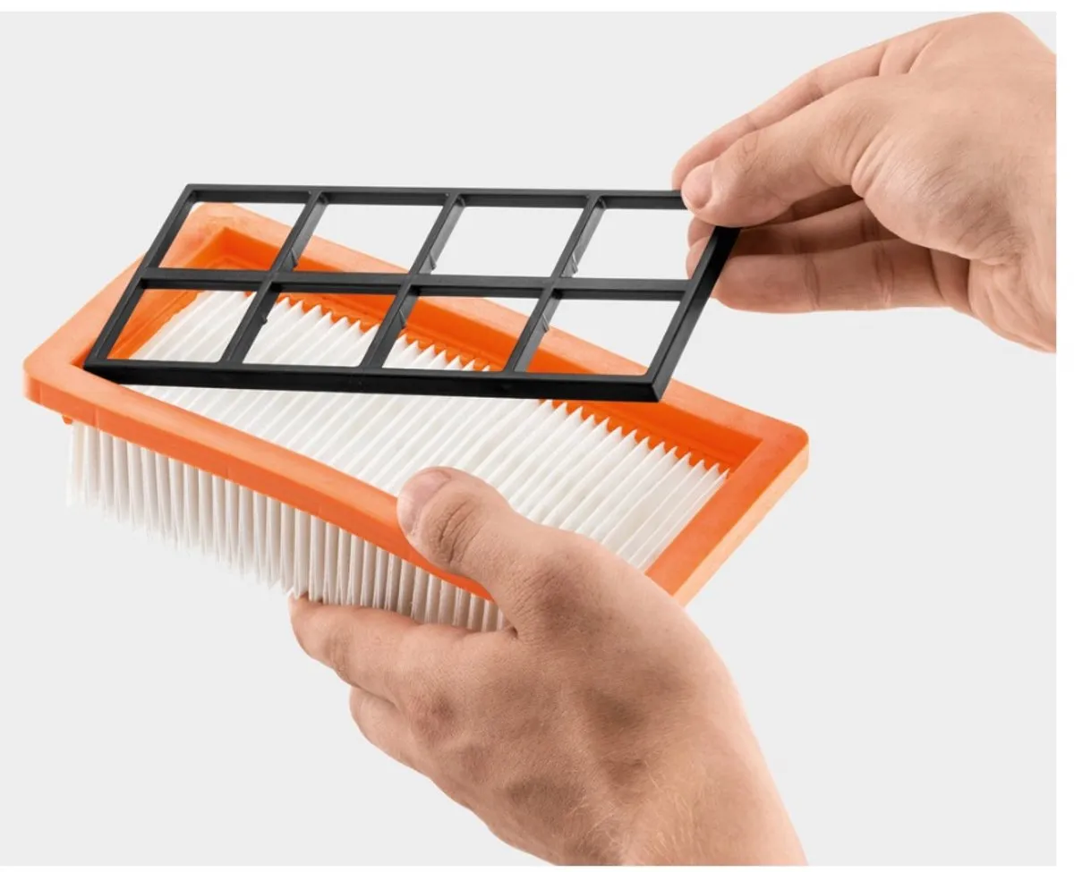 Kärcher Filter AD Combi-zuiger As & Stof FLACHFALTENFILTER 6.415-953.0 - Oranje/Wit - afbeelding 6 van 6