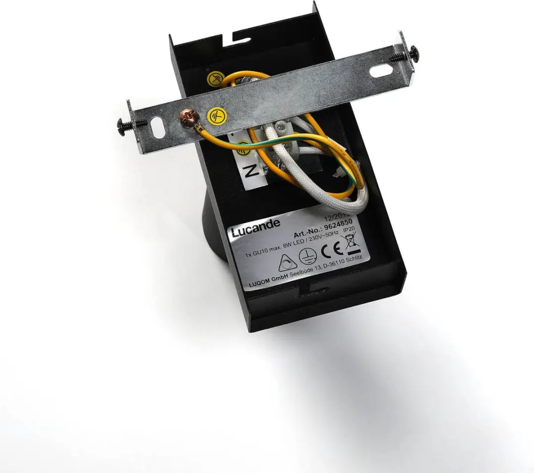 Lucande Buitenspot Metaal GU10 - 1 Lichtpunt - 8W - Zwart/Goud
